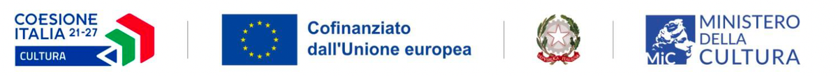 Coesione Italia 21-27 Cultura · Cofinanziato dall'Unione Europea · Repubblica Italiana · Ministero della Cultura